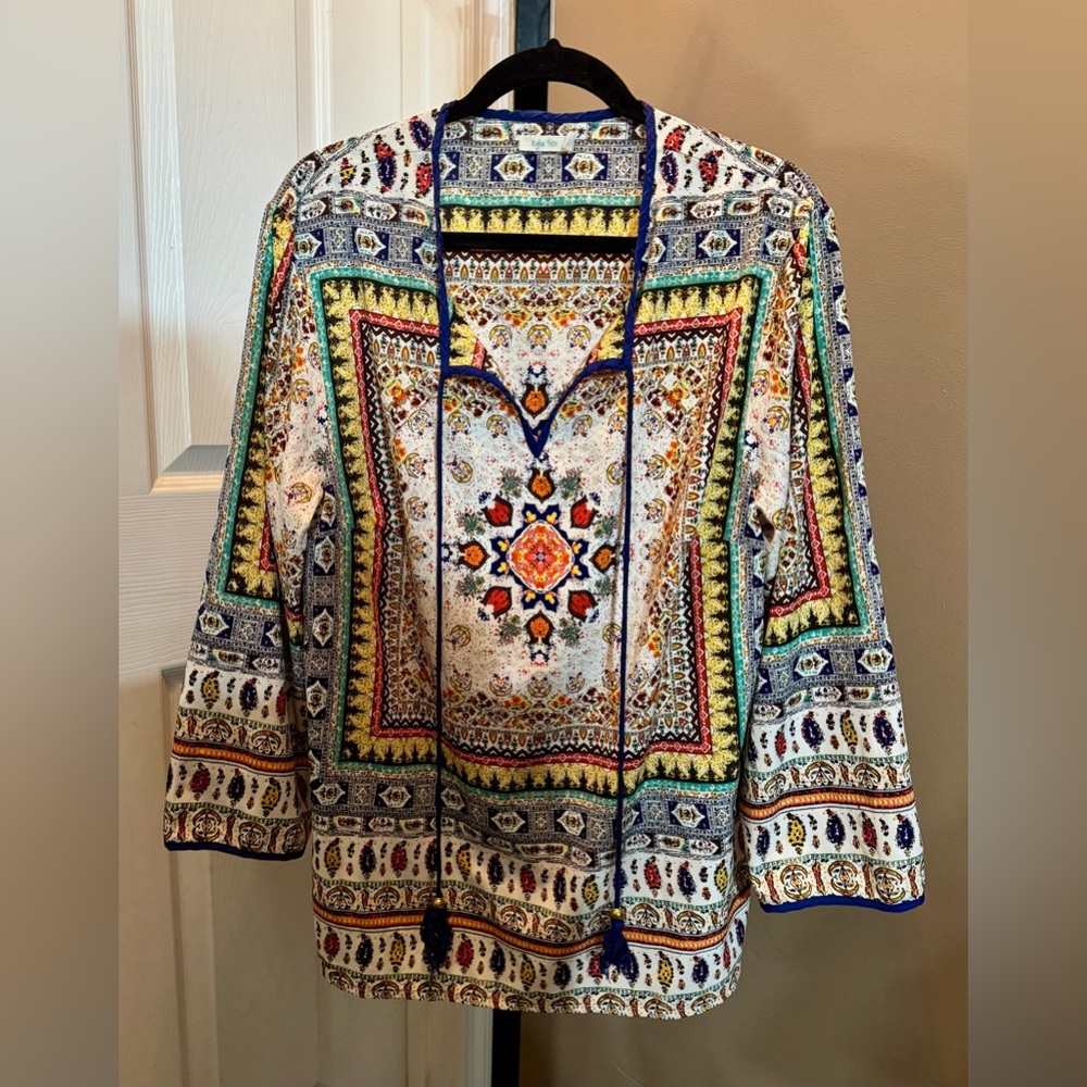 🌿 Kyla Seo Boho Moroccan Long Sleeve Blouse 🌿